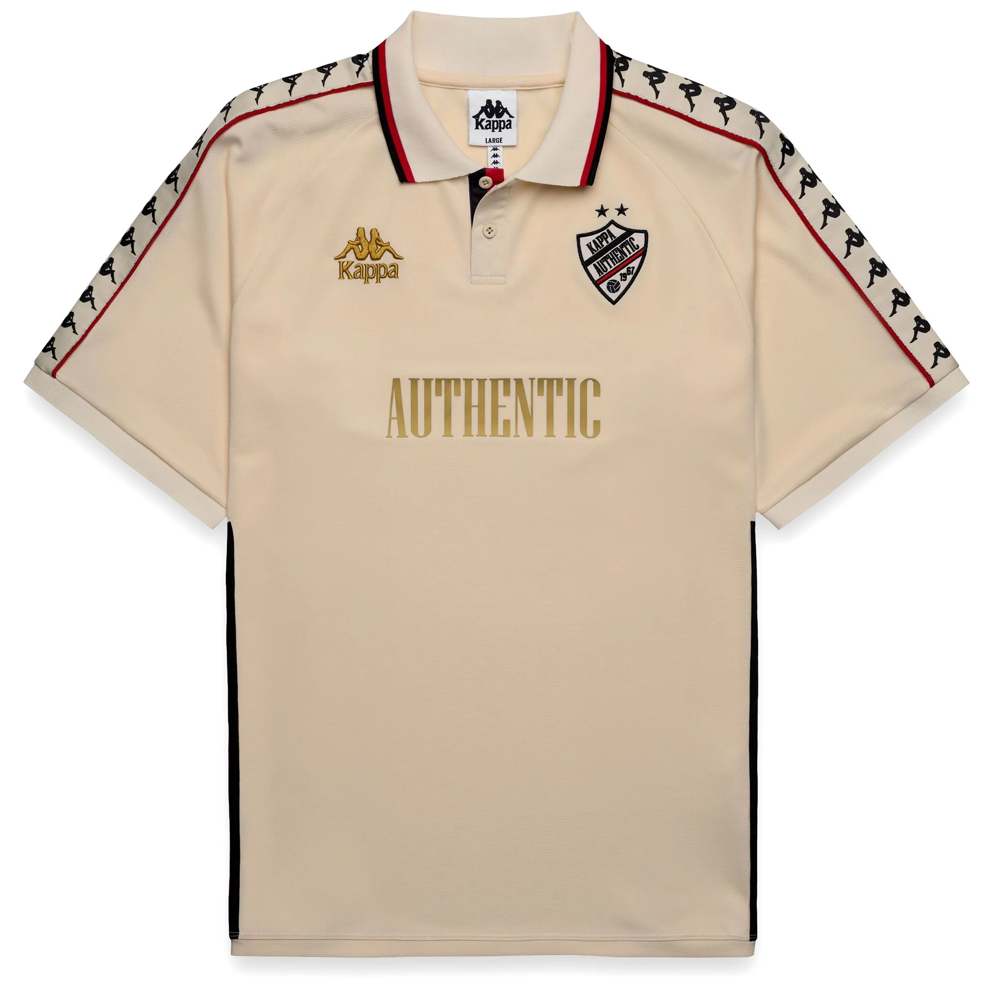 222 BANDA  STAFEN - Active Jerseys - Polo Shirt - Man - Beige Butter-Red Md Coral-Black - Image 2