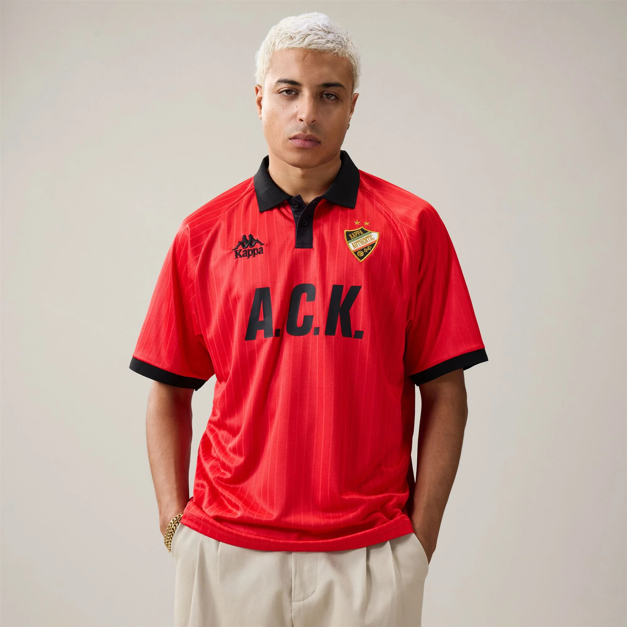 AUTHENTIC   SLOAN - Active Jerseys - Polo Shirt - Man - Red Md Coral-Black - Image 5