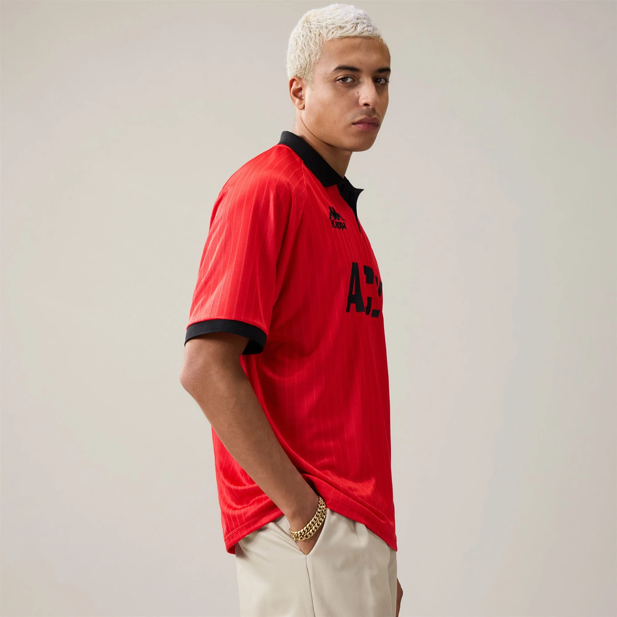 AUTHENTIC   SLOAN - Active Jerseys - Polo Shirt - Man - Red Md Coral-Black - Image 6