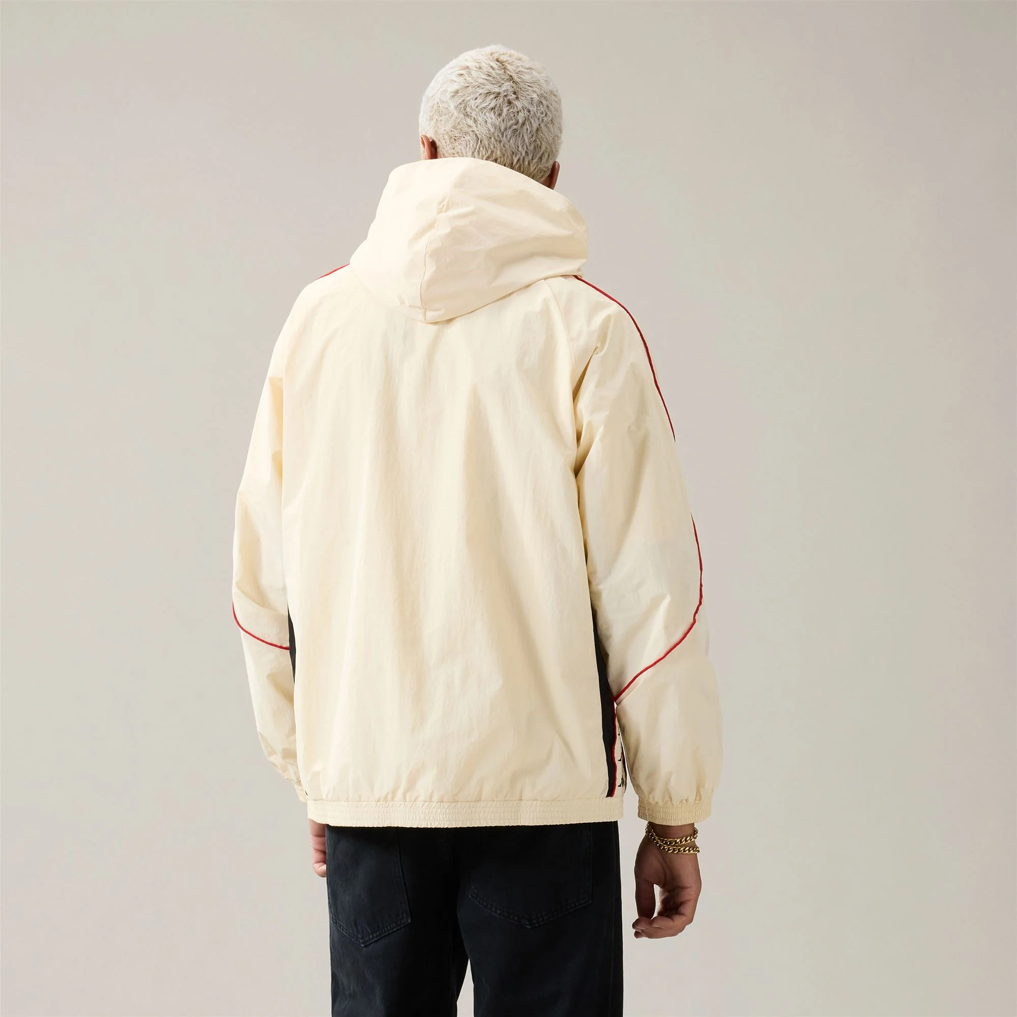 222 BANDA  SILAS - Fleece - Jacket - Man - Beige Butter-Red Md Coral-Black - Image 6
