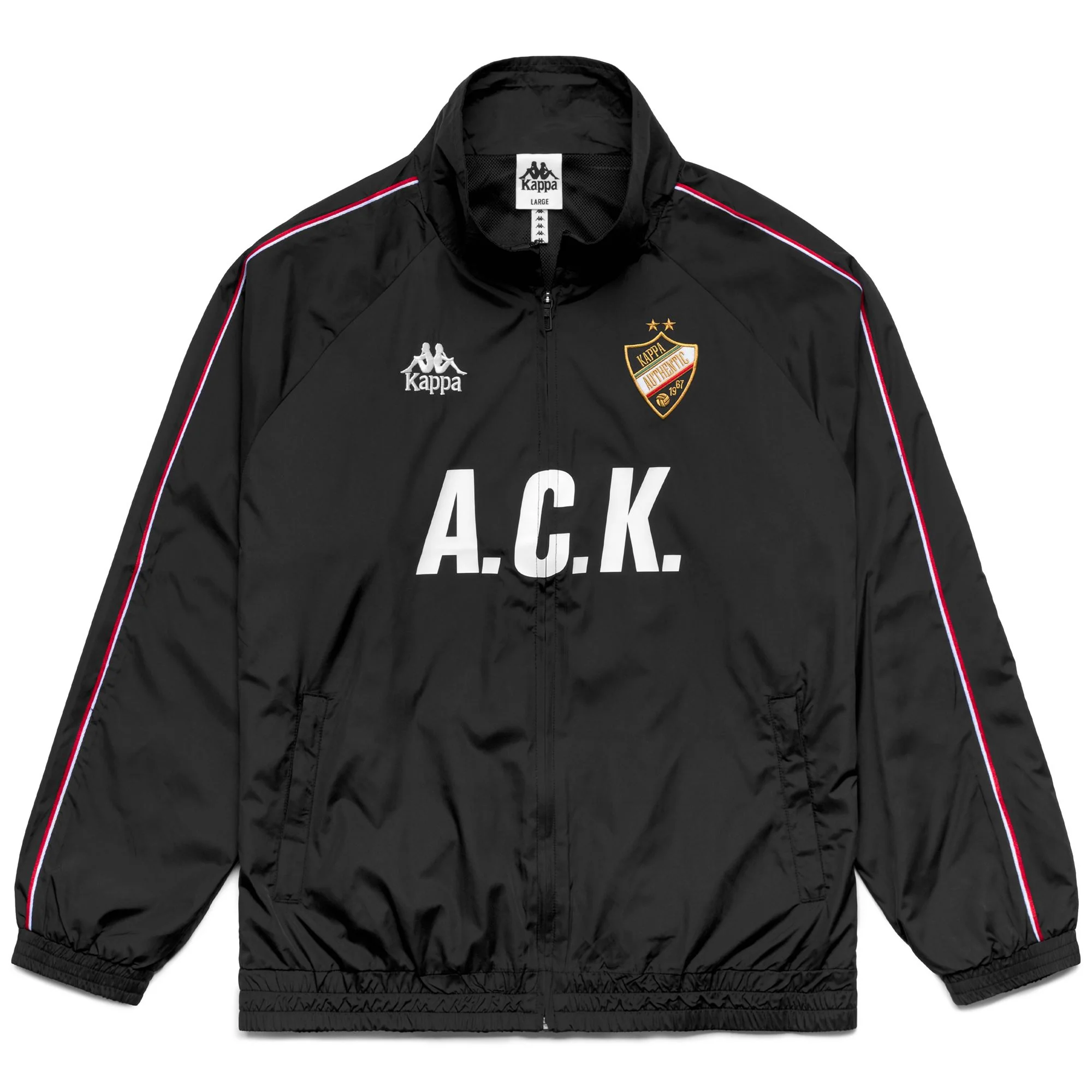 AUTHENTIC    SATYA - Fleece - Jacket - Man - Black-White-Red Md Coral - Image 2