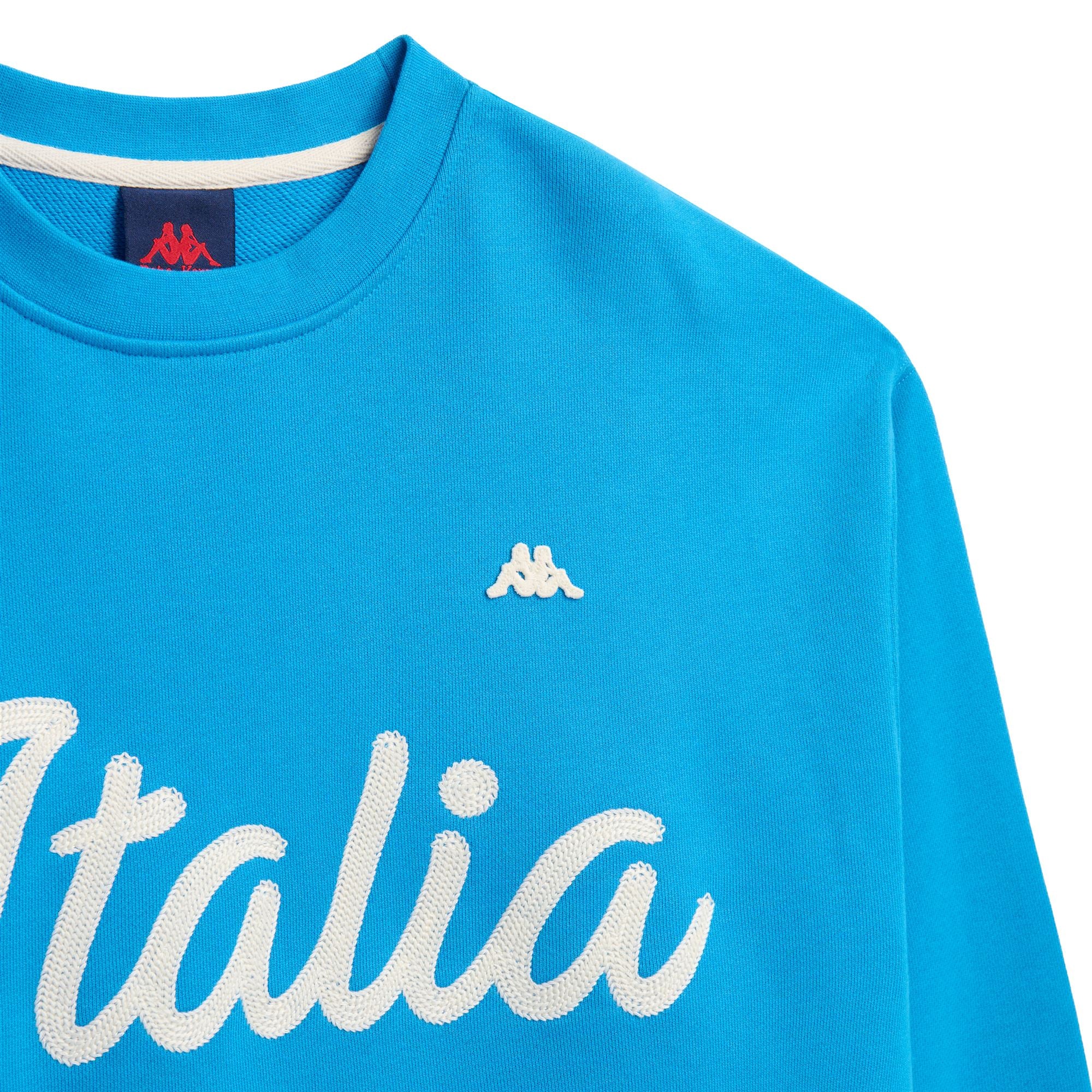 EROI  CREW ITALIA CURSIVE - Fleece - Jumper - Man - AZZURRO - Image 3