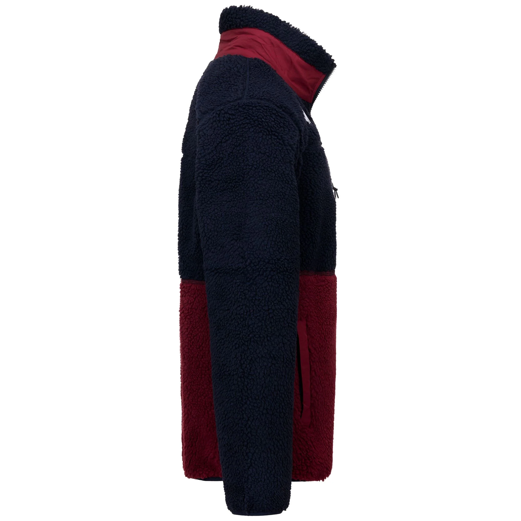 326 US - Fleece - Jacket - Unisex - Blue Baritone-Red Pomegranate - Image 3