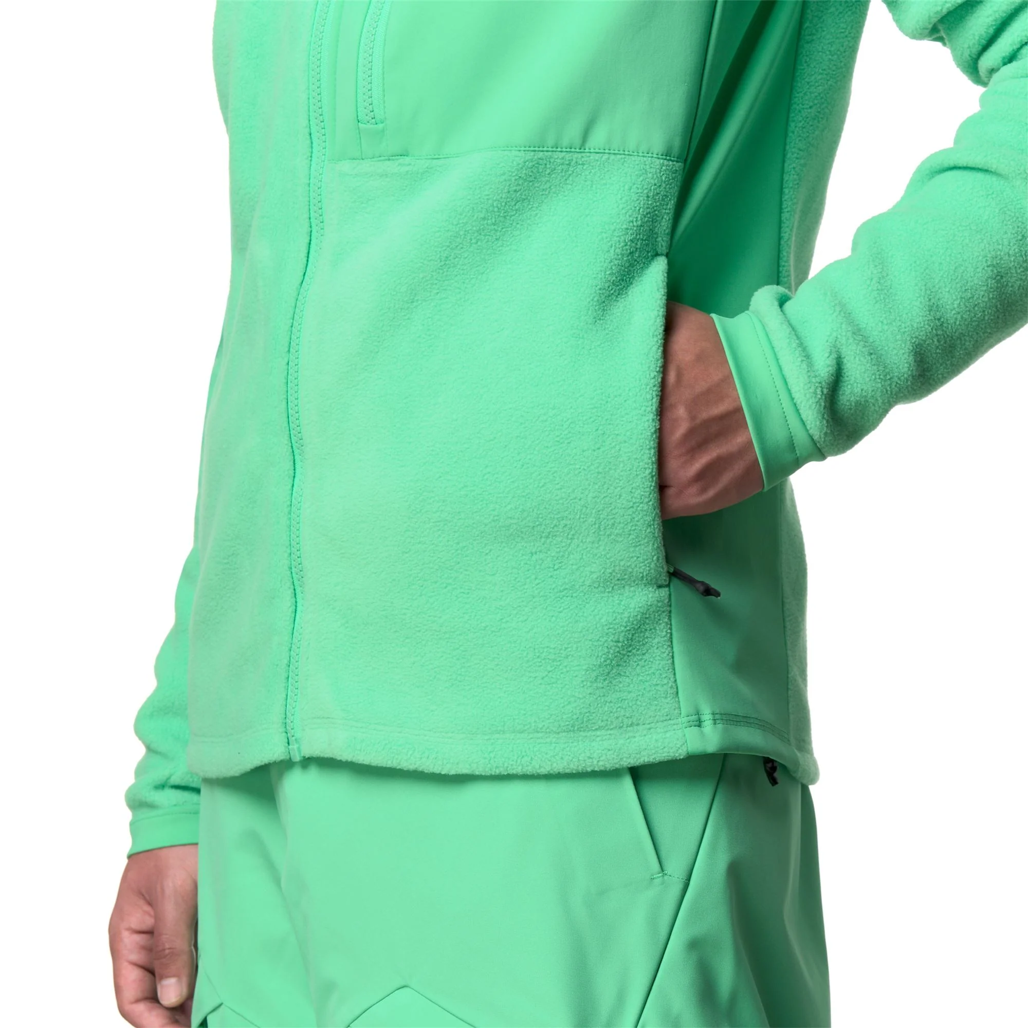 672 PREMIUM - Fleece - Jacket - Unisex - Green Irish-Black - Image 7