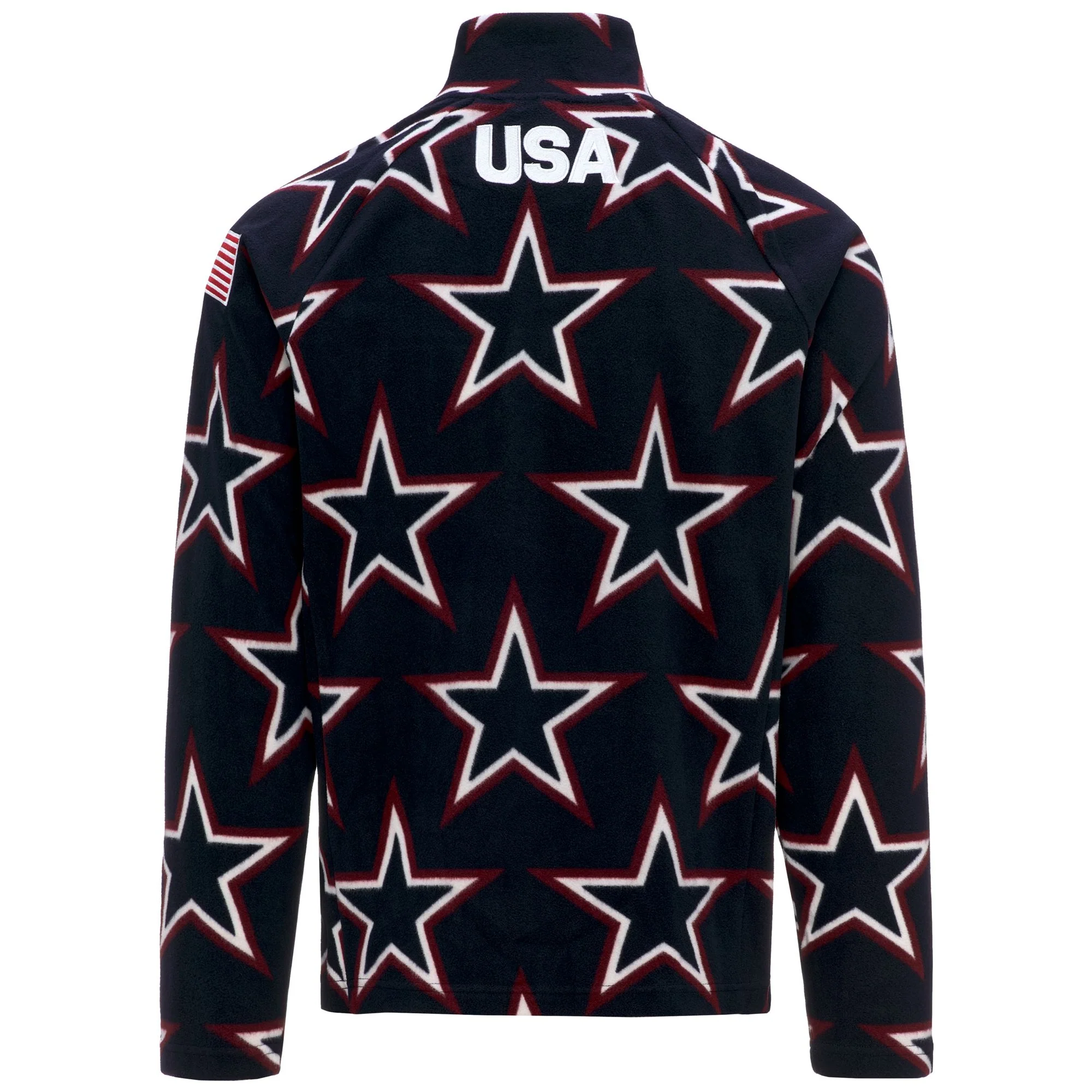 818G US - Fleece - Jacket - Unisex - Blue Baritone-Pomgranate-White - Image 4