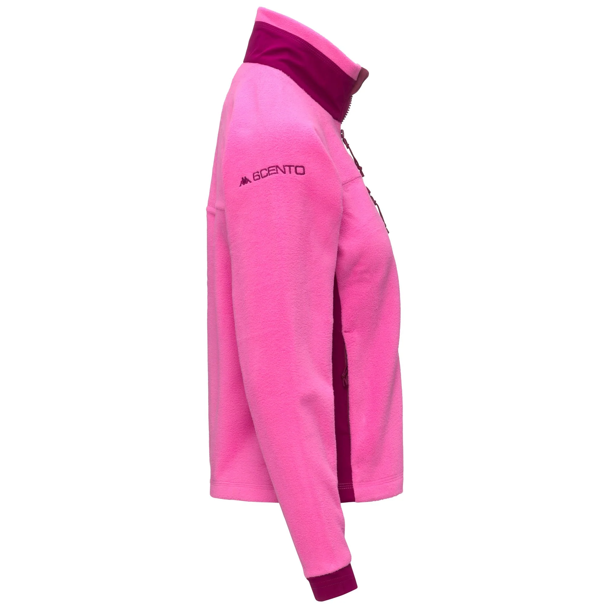 673 - Fleece - Jacket - Woman - Fuchsia Lt-Red Plum - Image 3