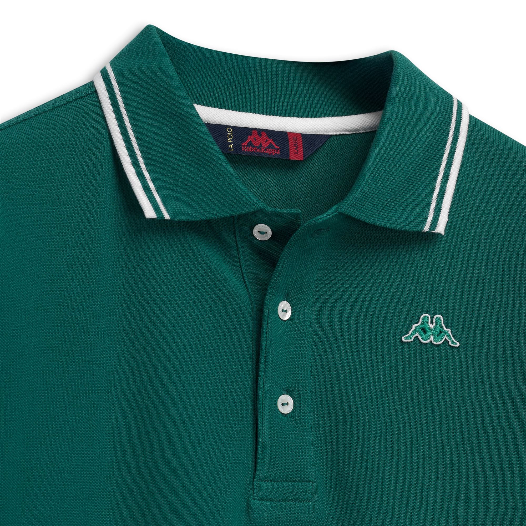 LIVINGSTON - La polo Robe di Kappa - Polo - Man - GREEN COLLEGE-WHITE CLOUD - Image 3