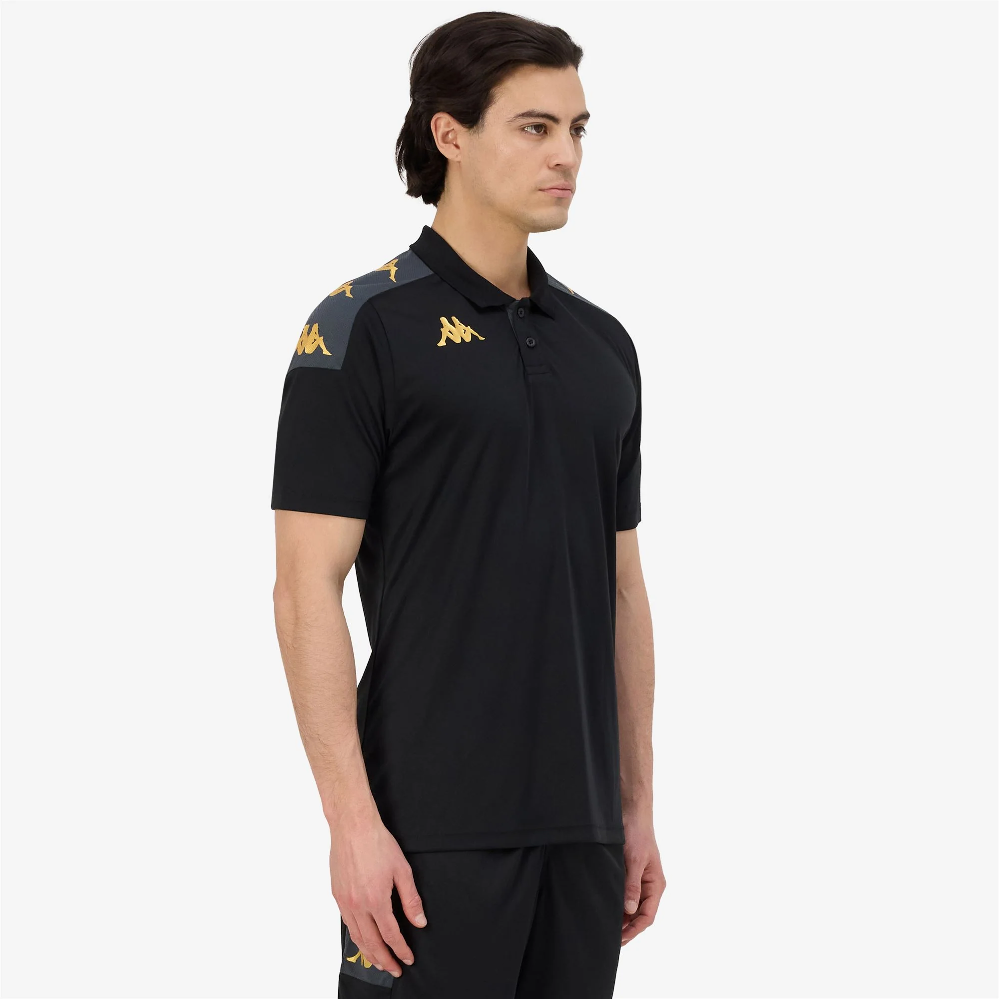 KAPPA4FOOTBALL GHIOLO - Polo Shirts - Polo - Man - BLACK-GREY DK - Image 6