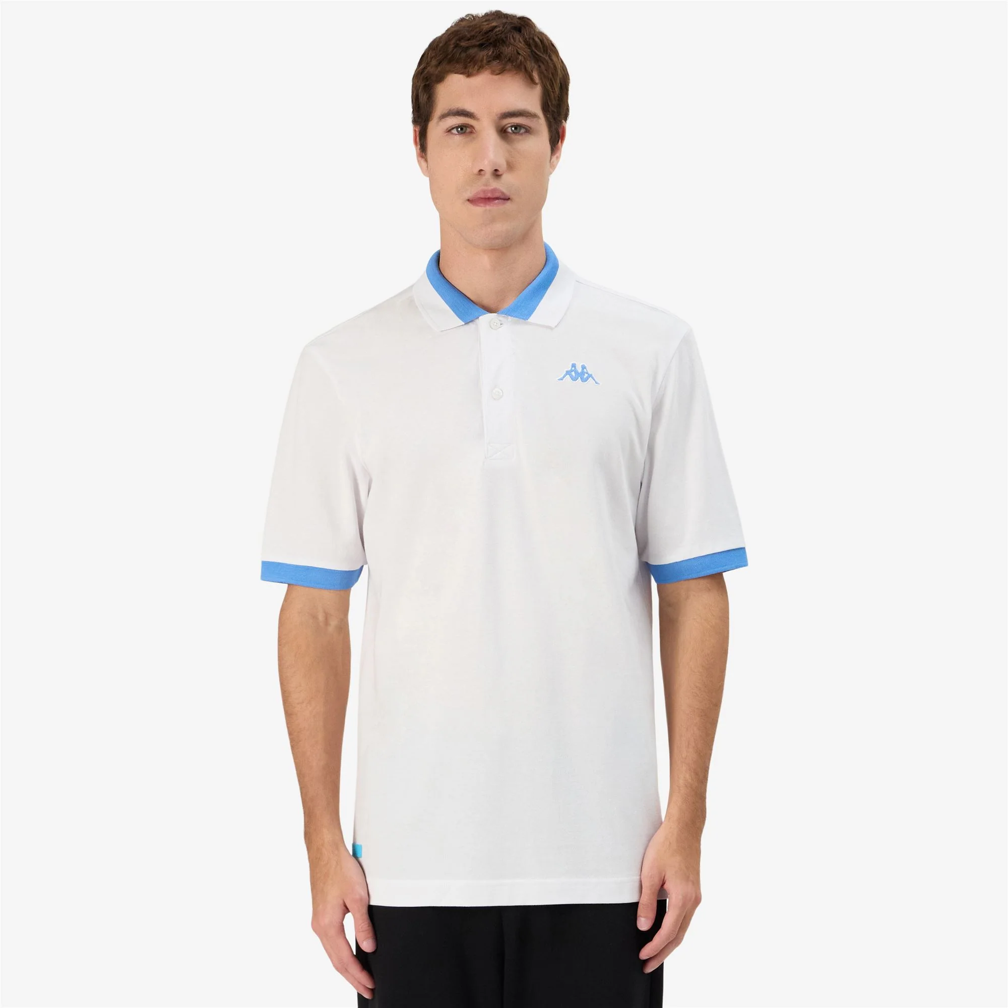 LOGO  NEON - Polo Shirts - Polo - Man - WHITE-NEON BLUE - Image 4