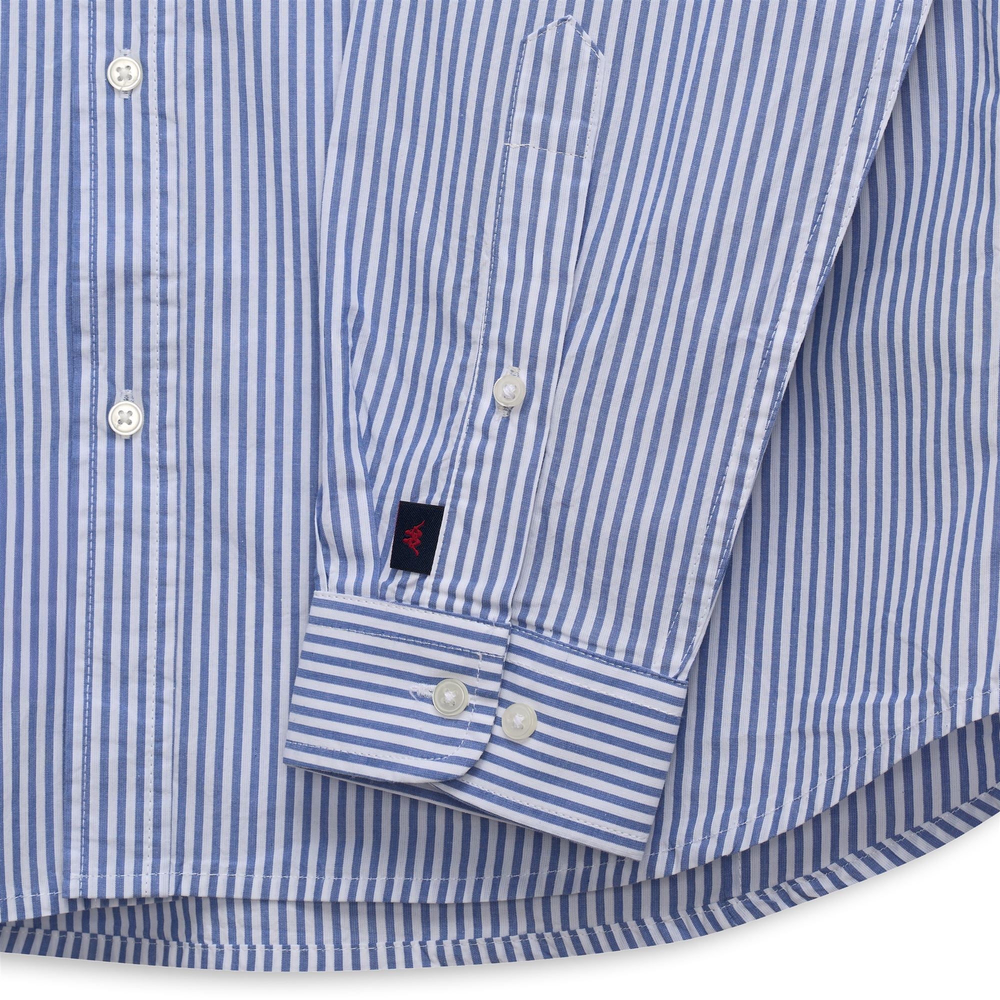 NICABAR - SHIRTS - Button  Down - Man - WHITE-AZURE DK STRIPE - Image 3