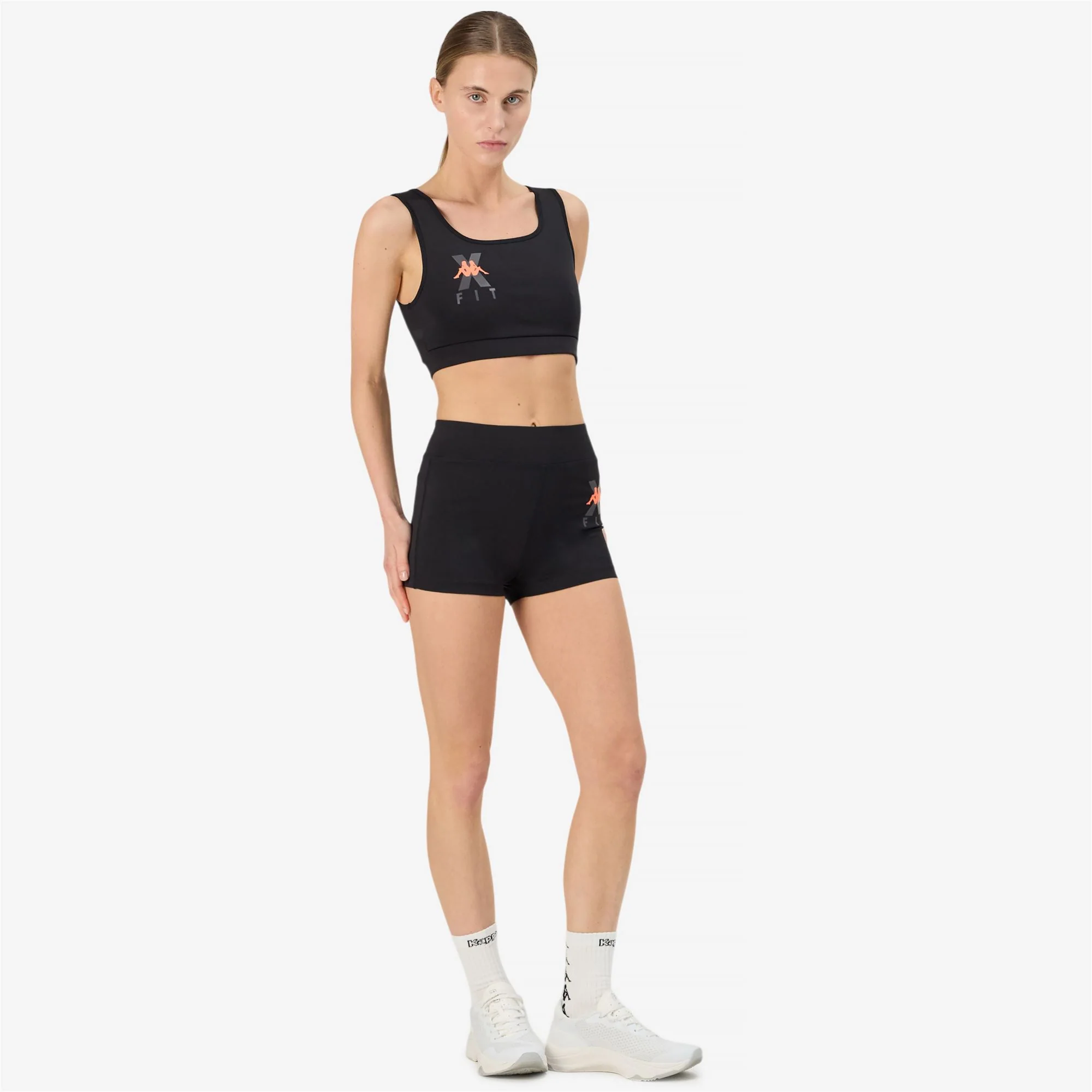 KOMBAT   WKT ESCAME - Shorts - Sport  Shorts - Woman - BLACK-NEON CORAL - Image 5