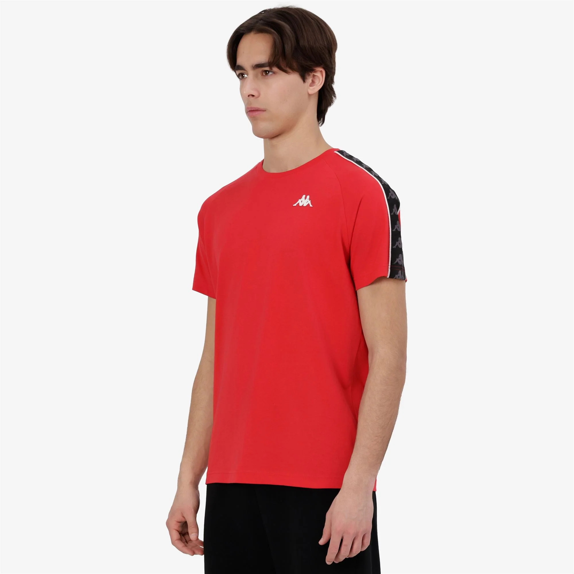 222 BANDA COEN SLIM - T-Shirts & Top - T-Shirt - Man - Red Racing-Black-White - Image 3