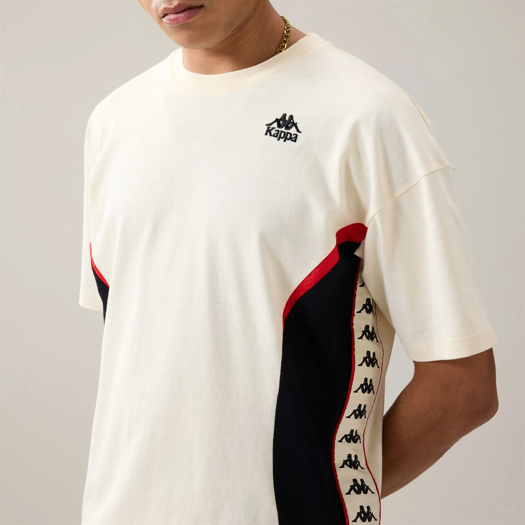222 BANDA  SKYLER - T-Shirts & Top - T-Shirt - Man - Beige Butter-Red Md Coral-Black - Image 5