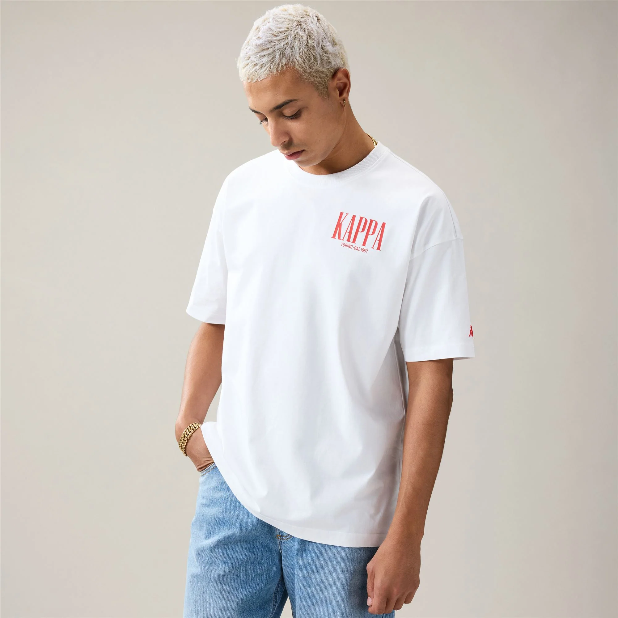 AUTHENTIC  SAUREN - T-Shirts & Top - T-Shirt - Man - White-Red Md Coral - Image 4