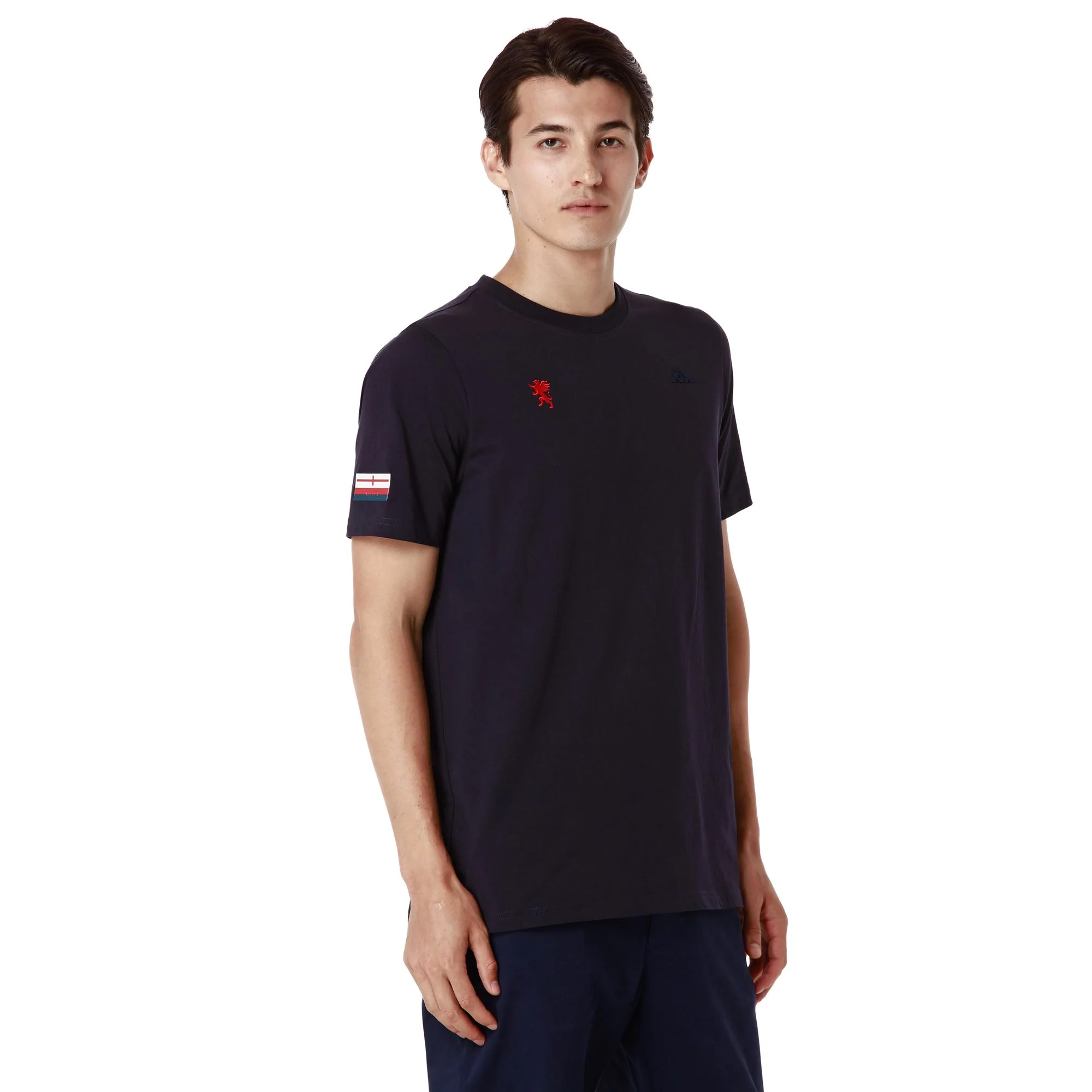 LUC GENOA - T-ShirtsTop - T-Shirt - Man - BLUE MARINE-RED BLAZE - Image 4